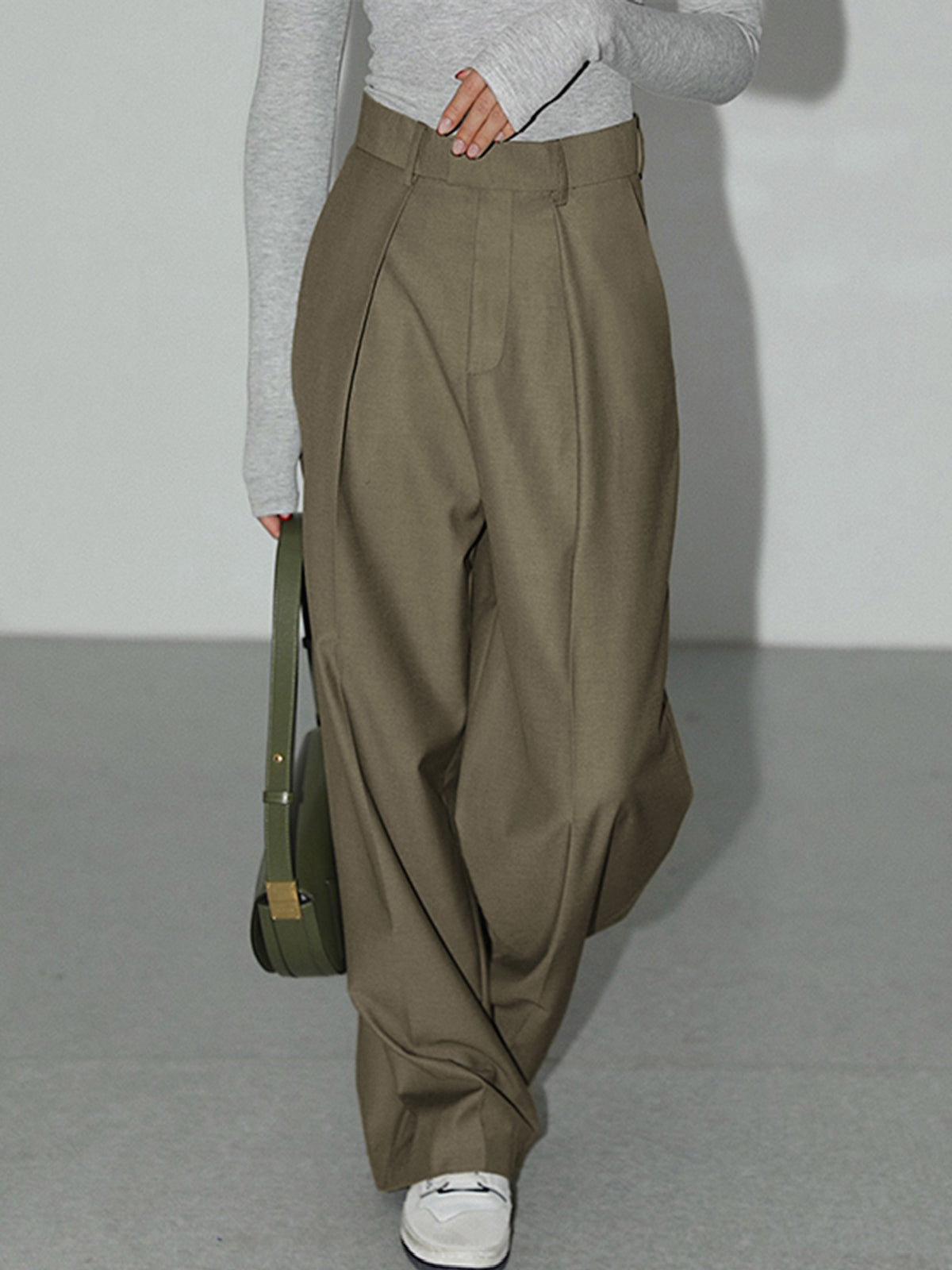 Relaxed Fit Wide Leg Pants