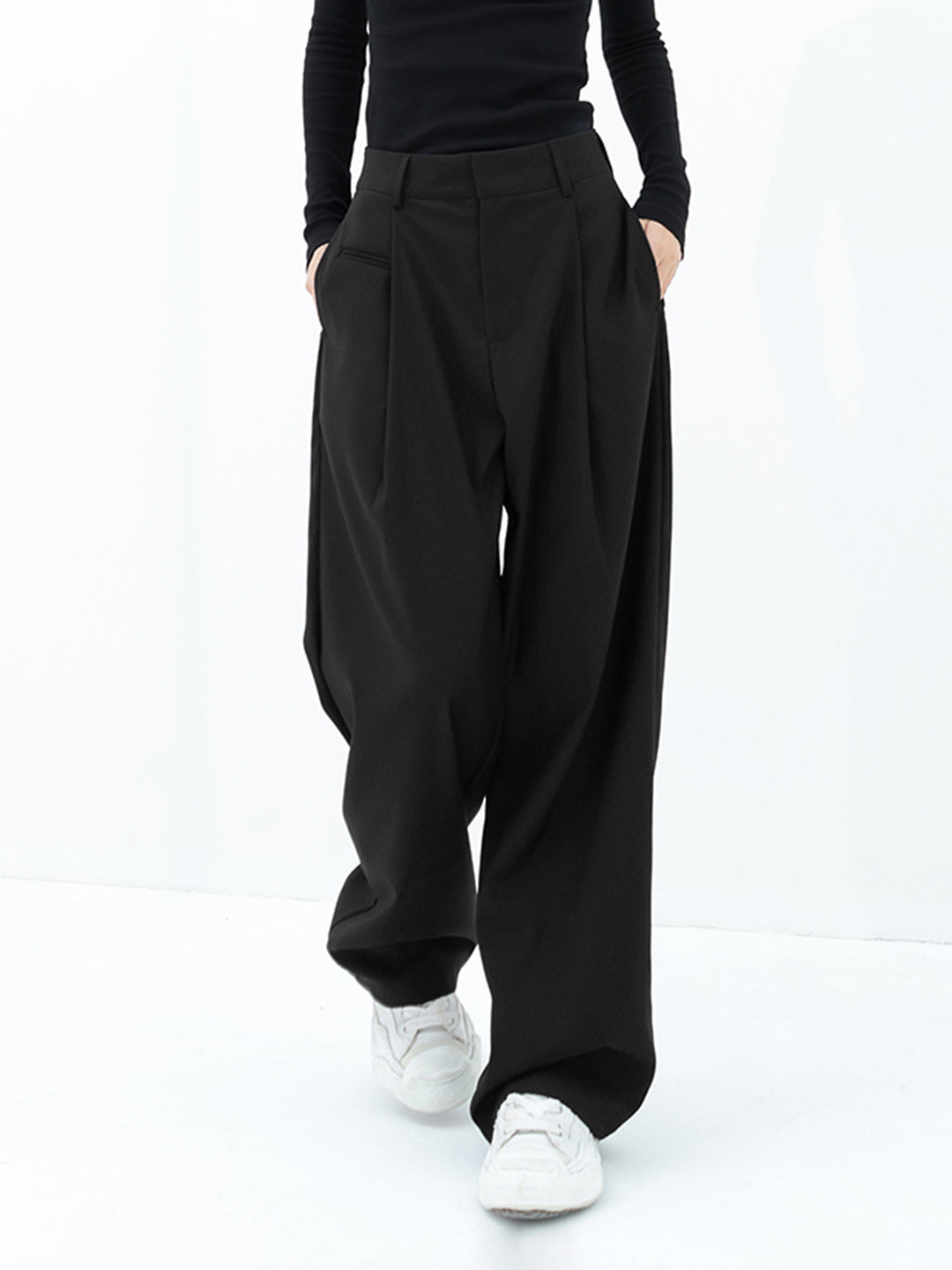 Basic Baggy Wide Leg Dress Pants | COMMENSE Basic Baggy Wide Leg Dress Pants | COMMENSE