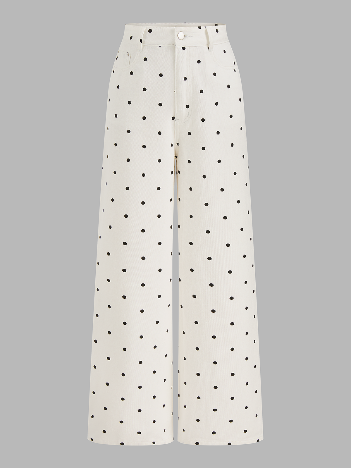 Jeans Rgb Polka Dot Denim Wide Leg Jeans | COMMENSE