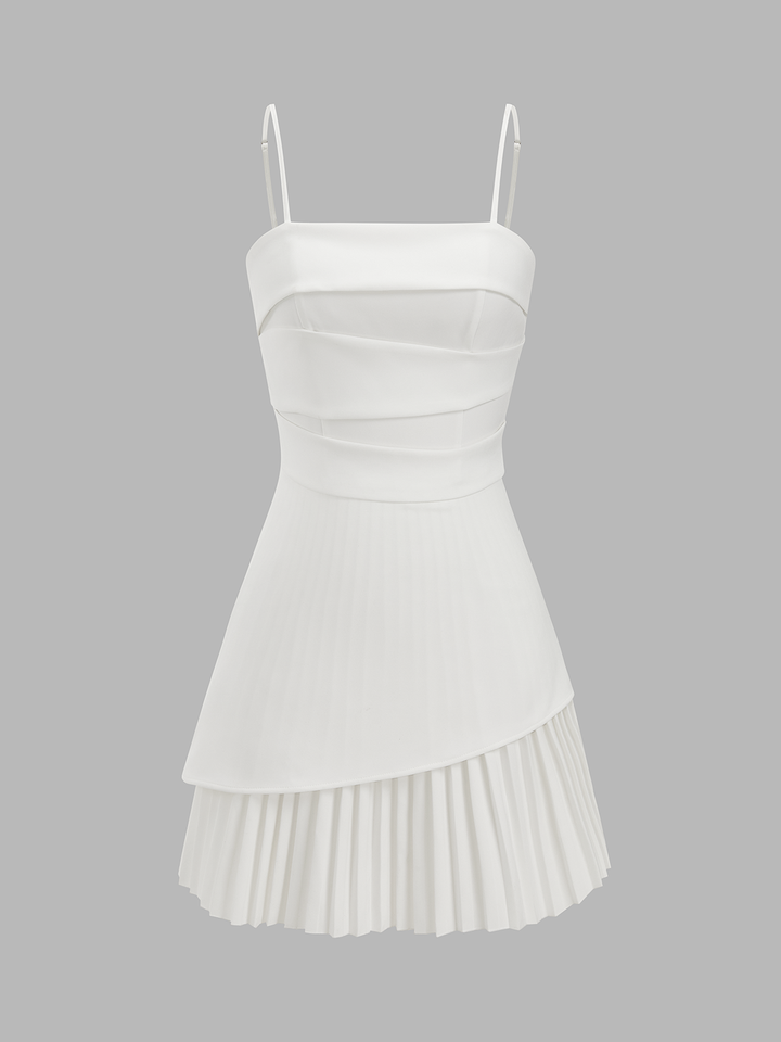 open lace back dress Dion Lee Coil Pleat White Mini Dress